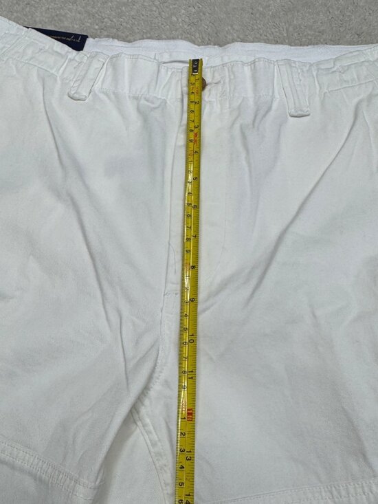NWT Polo Ralph Lauren Men's Relaxed Fit Cotton White Cargo Shorts, Size 34 - Picture 10 of 10